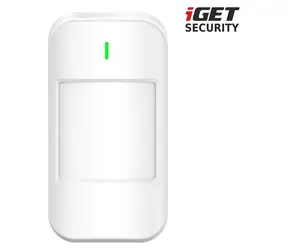 iGET SECURITY MP1 / Bezdrátový PIR detektor pohybu / bez detekce zvířat do 35 kg / 110°×60° / 868 MHz / dosah 800 m