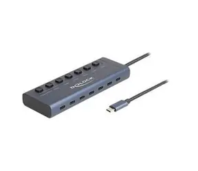 Delock / Rozbočovač / 6x USB-C / 1x USB-C napájení / Stolní