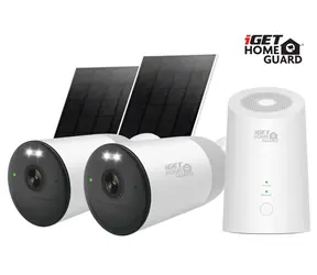 iGET HOMEGUARD HGWNK108402S / Bezdrátový kamerový set / 2K QHD / 10CH NVR / 2x bateriová kamera + solar / PIR / IP66