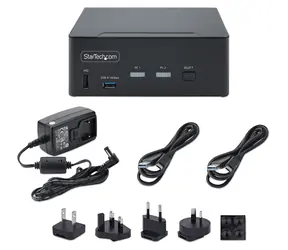 StarTech 2-portový Dual-Monitor KVM Switch / KVM přepínač / DisplayPort 1.4 / 8K 60Hz nebo 4K 144Hz / 2x USB-A 10Gbps