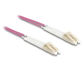 DeLock Optický kabel LC - LC / Multimód OM4 / 50/125 µm / 2 m / s otočnými konektory