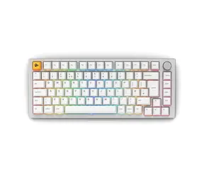 Glorious GMMK Pro bílá / herní klávesnice / mechanická / 75% / ISO UK Layout