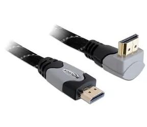 Delock / HDMI kabel s Ethernetem / lomený 90° / 5 m / 4K / pozlacené konektory