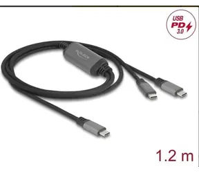 Delock USB-C (M) - USB-C (M) / Kabel / Power Delivery 3.0 / 100 W / 20 V/5 A / 1,2 m