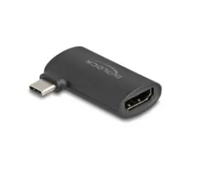 Delock USB-C - HDMI černá / Adaptér / pravoúhlý konektor USB-C / 4K60 Hz (3840 x 2160)