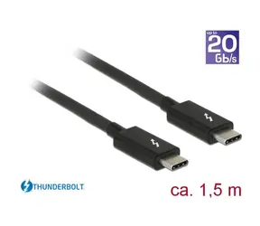 DeLock Thunderbolt 3 USB-C (M)-(M) 1,5 m / Kabel / USB 3.1 Gen 1 / DisplayPort 1.2a / 5 A