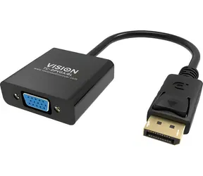 Vision Professional černá / Adaptér / DisplayPort (M) - VGA HD-15 (F)