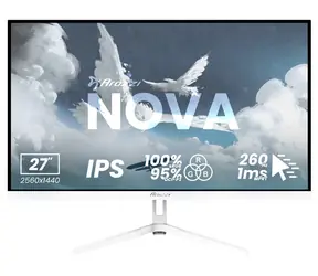 27" Arozzi NOVA 27T2K260 bílá / Monitor / IPS / 2560x1440 / 260Hz / 1ms / 2x HDMI / 2x DP
