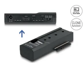 DeLock / Převodník / USB-C na M.2 NVMe SSD + SATA SSD / USB 3.2 Gen 2 / 6 Gbit/s