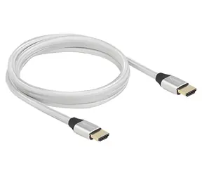 DeLock Ultra vysokorychlostní HDMI 85367 stříbrná / Kabel / 48 Gbps / 8K/60Hz / 2m / pozlacené konektory