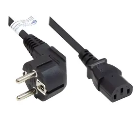 Good Connections P0130-S050 černá / Napájecí kabel / Schuko úhlový - IEC C13 / 5 m