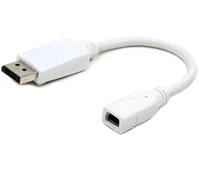 Gembird redukce mini DisplayPort samice - DisplayPort samec bílá / Redukce / DisplayPort 1.1a