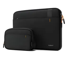 Inateck 15,3" černá / Pouzdro na notebook / + pouzdro na příslušenství / Nárazuvzdorné / Recyklovaný polyester