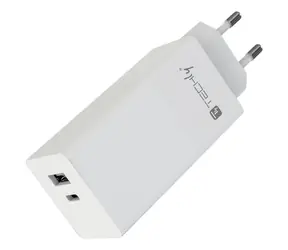 Techly IPW-PD100W-WH bílá / Napájecí adaptér / 100W / USB-C PD / USB-A