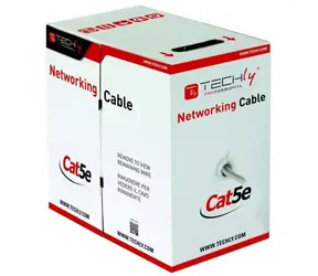 Techly ITP8-RIS-0305LO černá / Síťový kabel / Cat5e / F/UTP / venkovní / 305 m / CCA drát