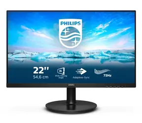 21,5" Philips V Line 222V8LA černá / Monitor / VA / 1920 x 1080 / 75Hz / 4ms / 250cd / Repro