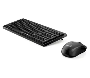GENIUS LuxeMate Q8100 Copilot černá / Kancelářský set klávesnice a myši / bezdrátová / retro design / CZ+SK layout