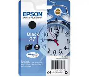 Epson DURABrite Ultra Ink 27 černá / Inkoust do tiskárny / 6,2 ml / 350 stran