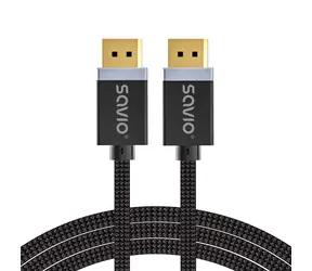 Savio CL-176 / Kabel DisplayPort / DisplayPort 1.4 / 3 m / M/M / pozlacené konektory