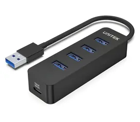 Unitek H1117A černá / Hub USB / 4x USB-A 3.0 / aktivní 10 W