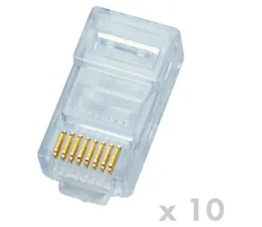 DATACOM RJ45 CAT5E UTP / Konektor / 8p8c / pro drát / 10 ks