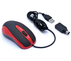 EXACTGAME AMEI AM-M801 černo-červená / Kancelářská myš / Drátová USB / Optická / 800 DPI / 3 tlačítka