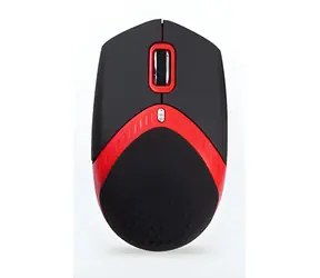 AMEI AM-M101R černo-červená / Ergonomická myš / Optická / Drátová USB / 1600 DPI / 4 tlačítka