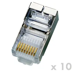 DATACOM RJ45 CAT5E STP / Konektor / 8p8c / pro drát / 10 ks