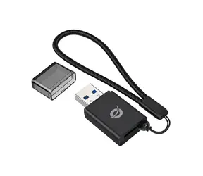 Conceptronic černá / Čtečka paměťových karet / USB-A 3.0 / microSD / 5 Gbit/s