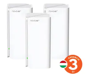 Tenda Nova MX21 Pro 3 ks / Mesh systém / WiFi 6E / AXE5700 / Triband 2,4+5+6 GHz / 9x GLAN/GWAN / WPA3 / VPN server