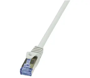 LogiLink PrimeLine šedá / Patch kabel / Cat6a S/FTP / RJ-45 / 0,5 m