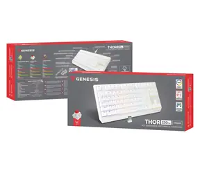 Genesis Thor 230 TKL RGB Outemu Red bílá / Herní bezdrátová klávesnice / Mechanická / US layout / USB, Bluetooth