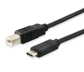 Equip USB-C na USB-B černý / Kabel / USB 2.0 / K tiskárně / 1 m