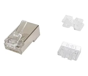 Equip 121147 / Konektor RJ45 / Cat6a / stíněný / 100 ks / transparentní