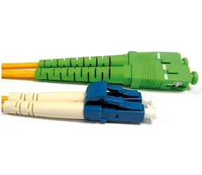 OEM LC-SC/APC černá / Optický patchkabel / 9/125um SM / duplex / 7m / OS2