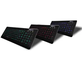 AMEI AM-K3001R černá / Drátová klávesnice / CZ layout / USB / Podsvícená / Multimediální klávesy