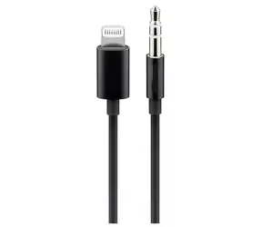 PremiumCord Lightning černá / Redukce / Jack 3.5 mm / 1 m / MFi certifikace