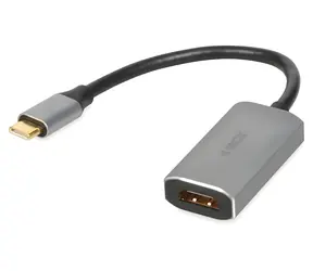 iBox IACF4K / Adaptér USB-C na HDMI / 4K / stříbrná