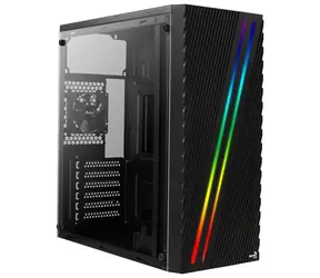 Aerocool Streak černá / PC skříň / Midi Tower / ATX / RGB podsvícení / boční okno / bez zdroje