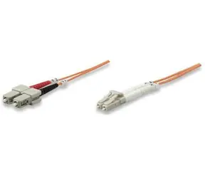 Intellinet LC/SC oranžová / Optický patch kabel / Multimode OM2 / Duplex / 1 m / LSZH