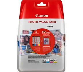 Canon CLI-571XL BK/C/M/Y / Cartridge / Photo Value Pack / Originální