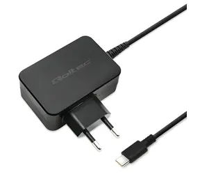 Qoltec 51024 černá / Nabíječka / 65W / USB-C / PD / 5-20V / kabel 1,2m