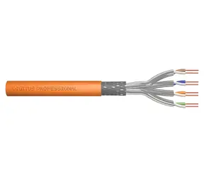 Digitus CAT 7 S/FTP oranžový / Instalační kabel / 1000 m / AWG 23/1 / LSZH / CPR B2ca / 1200 MHz