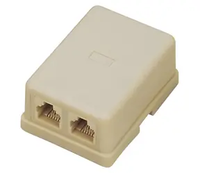 DATACOM CAT3 2xRJ11 slonová kost / Datová zásuvka / na omítku / UTP