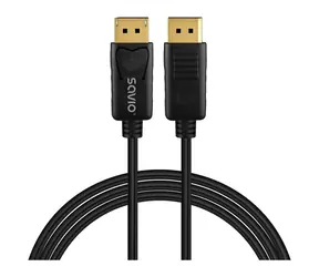 Savio CL-204 černá / DisplayPort kabel / DP 1.4 / 240 Hz / 8K / 1 m