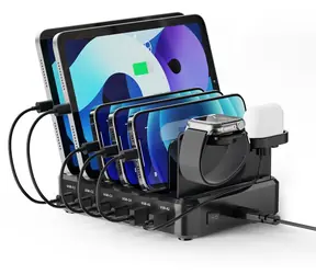 Ewent EW1335 černá / Univerzální nabíječka / 4x USB-C / 2x USB-A / 130 W / PD 3.0