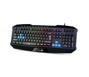 GENIUS Scorpion K215 černá / Herní drátová klávesnice / podsvícená / USB / CZ+SK layout