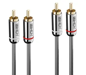 Lindy Cromo 3m antracitová / Audio kabel / Jack 3,5mm - 2x Cinch