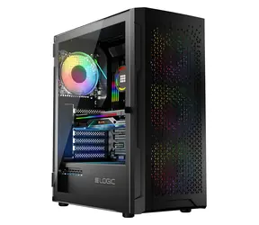 Logic Aramis ARGB Midi černá / ATX / micro-ATX / mini-ITX / bez zdroje / 1 x USB 3.0 / 2 x USB 2.0 / průhledná bočnice