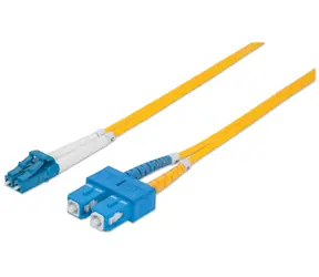 Intellinet žlutá / Optický kabel / LC/SC / Singlemode OS2 / Duplex / 1 m